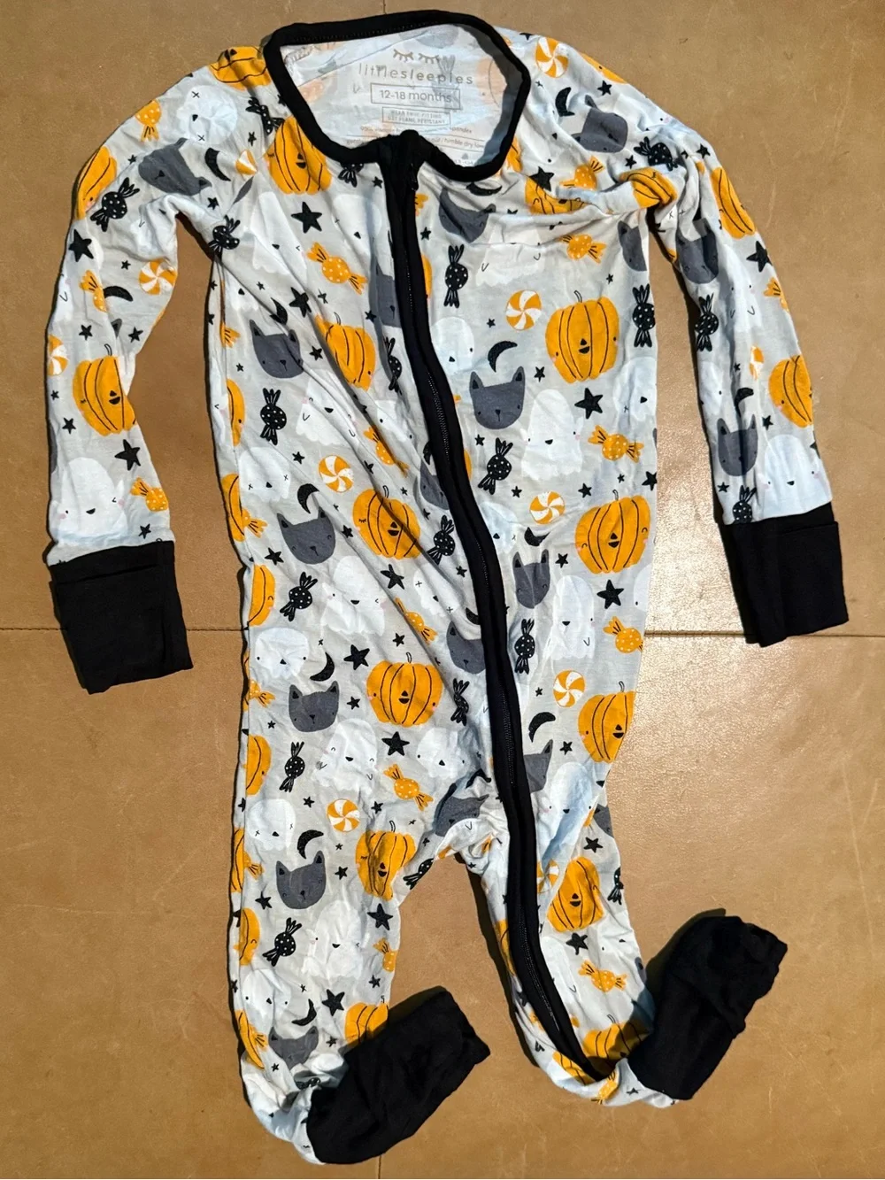 Little Sleepies Viscose Bamboo Boo Crew Footie 12-18M